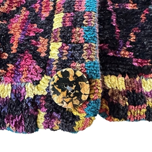 VINTAGE ROBIN ORIGINAL ROBIN BERGMAN HANDLOOM CHENILLE CARDIGAN M/L - Picture 9 of 15